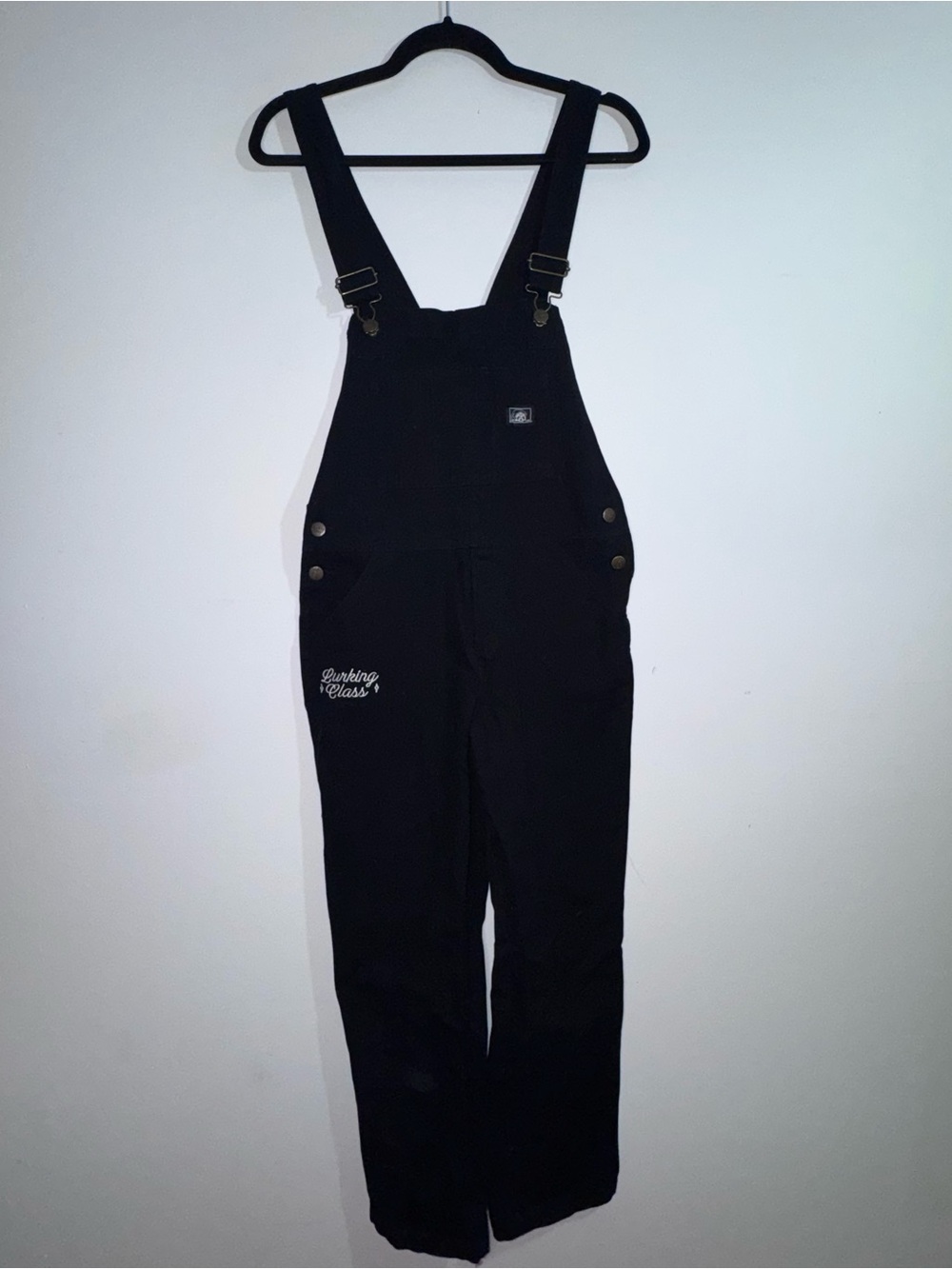 Lurking Class Black Cotton Overalls Small Goth Grunge Carpenter Pants